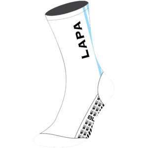 La Perouse United Panthers RLFC Crew Grip Socks 2026 blue on white 2