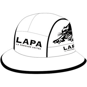 La Perouse United Panthers RLFC Panelled Bucket Hat 2026 Black on White 1
